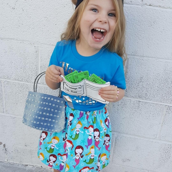 Handmade Girl's Mermaid Skirt - Picture 1 of 6